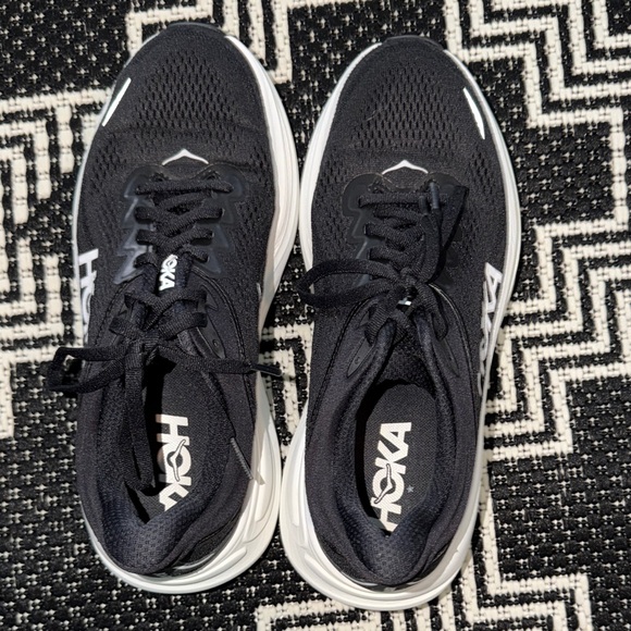 HOKA Black and White Running Shoes Bondi 9, Women’s 8.5B EUC - Picture 3 of 11